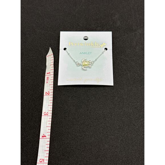 Periwinkle by Barlow jewelry SET - Necklace, Earrings, Anklet - Silver NWT - Picture 7 of 7